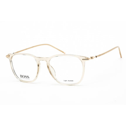 Hugo Boss Unisex Eyeglasses - Mud Gold Acetate Round Shape Frame | BOSS 1313 0IXE 00 ,