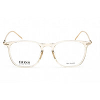 Hugo Boss Unisex Eyeglasses - Mud Gold Acetate Round Shape Frame | BOSS 1313 0IXE 00 ,
