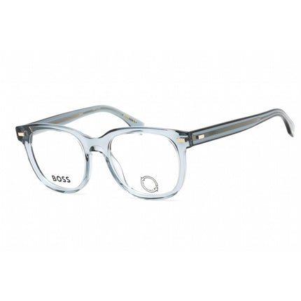 Hugo Boss Unisex Eyeglasses - Teal Plastic Round Shape Frame | BOSS 1444/N 0ZI9 00 ,