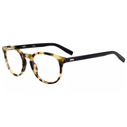 Hugo Boss Unisex Eyeglasses - Yellow Havana Acetate Frame | 0201-0SCL-49-21-140 ,