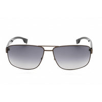 Hugo Boss Unisex Sunglasses - Matte Grey/Black Metal Rectangular Frame | 1035/S RIW/9O ,