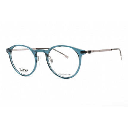 Hugo Boss Women's Eyeglasses - Full Rim Blue Plastic Round Frame | BOSS 1350/F 0PJP 00 ,