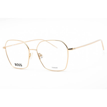 Hugo Boss Women's Eyeglasses - Rose Gold Metal Rectangular Frame | BOSS 1398 0000 00 ,