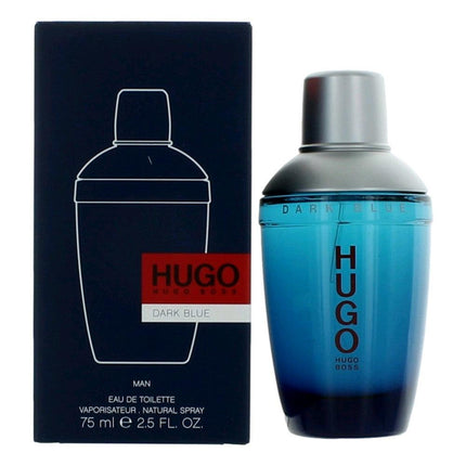 Hugo Dark Blue by Hugo Boss, 2.5 oz Eau De Toilette Spray for Men ,