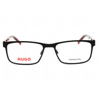 Hugo Men's Eyeglasses - Black Red Rectangular Shape Frame Clear Lens | HG 1005 0BLX 00 ,