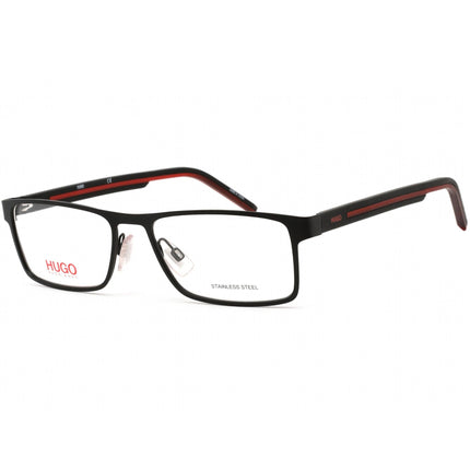 Hugo Men's Eyeglasses - Black/Red Rectangular Shaped Steel Frame | HG 1049 0BLX 00 ,