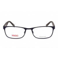 Hugo Men's Eyeglasses - Blue Grey Stainless Steel Rectangular Frame | HG 0209 04NZ 00 ,