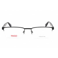 Hugo Men's Eyeglasses - Blue Wood Stainless Steel Rectangular Frame | HG 0324 02WF 00 ,
