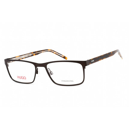 Hugo Men's Eyeglasses - Brown Havana Metal Rectangular Shape Frame | HG 1005 0HGC 00 ,