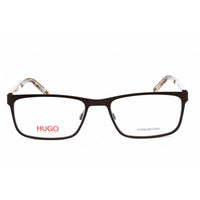 Hugo Men's Eyeglasses - Brown Havana Metal Rectangular Shape Frame | HG 1005 0HGC 00 ,