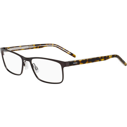 Hugo Men's Eyeglasses - Brown Havana Rectangular Frame Demo Lens | HUGO HG 1005 0HGC ,