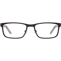 Hugo Men's Eyeglasses - Brown Havana Rectangular Frame Demo Lens | HUGO HG 1005 0HGC ,