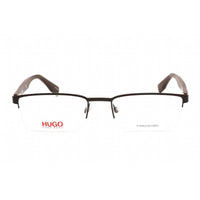 Hugo Men's Eyeglasses - Brown Wood Metal Rectangular Shape Frame | HG 0324 02X0 00 ,