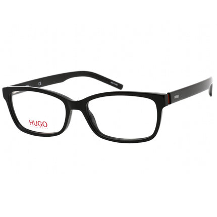 Hugo Men's Eyeglasses - Clear Demo Lens Black Red Acetate Frame | HG 1016 0OIT 00 ,