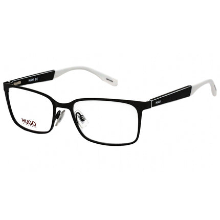 Hugo Men's Eyeglasses - Clear Demo Lens Black White Full Rim Frame | HG 0265 04NL 00 ,