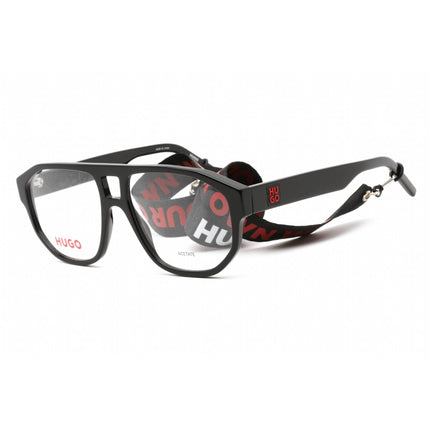 Hugo Men's Eyeglasses - Clear Lens Black Acetate Square Shape Frame | HG 1221 0807 00 ,