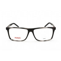 Hugo Men's Eyeglasses - Clear Lens Black Horn Rectangular Frame | HG 1088 0UNS 00 ,