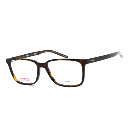 Hugo Men's Eyeglasses - Clear Lens Havana Acetate Rectangular Frame | HG 1010 0086 00 ,
