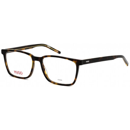 Hugo Men's Eyeglasses - Clear Lens Havana Plastic Rectangular Frame | HG1074 TBB 00 ,