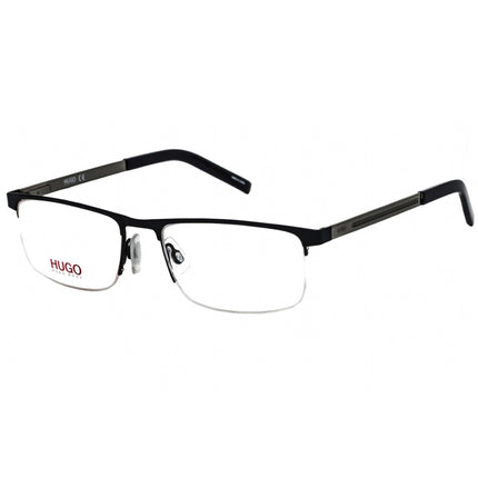 Hugo Men's Eyeglasses - Clear Lens Matte Blue Rectangular Frame | HG 1117 0FLL 00 ,
