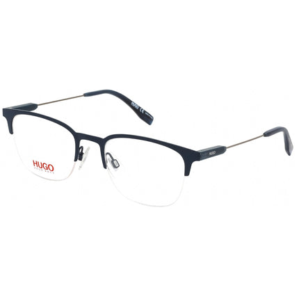 Hugo Men's Eyeglasses - Clear Lens Matte Blue Stainless Steel Frame | HG 0335 0FLL 00 ,