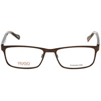 Hugo Men's Eyeglasses - Clear Lens Matte Brown Rectangular Frame | HG 0151 04IN 00 ,
