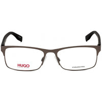 Hugo Men's Eyeglasses - Clear Lens Matte Ruthenium Rectangular | HG 0293 0R80 00 ,