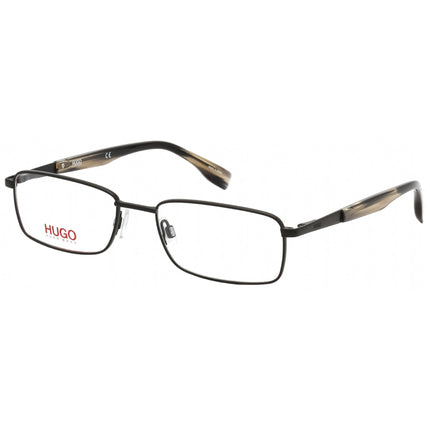 Hugo Men's Eyeglasses - Clear Lens Rectangular Matte Black Frame | HG 0332 0003 00 ,