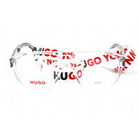 Hugo Men's Eyeglasses - Crystal Black Plastic Square Shape Frame | HG 1221 0MNG 00 ,