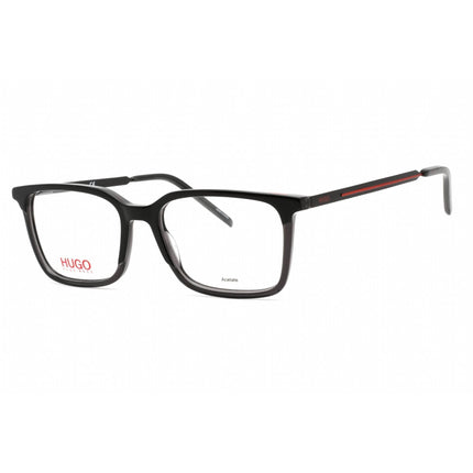 Hugo Men's Eyeglasses - Full Rim Black Grey Metal Rectangular Frame | HG 1125 008A 00 ,