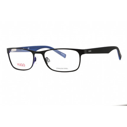 Hugo Men's Eyeglasses - Full Rim Matte Black Blue Rectangular Frame | HG 0209 00VK 00 ,