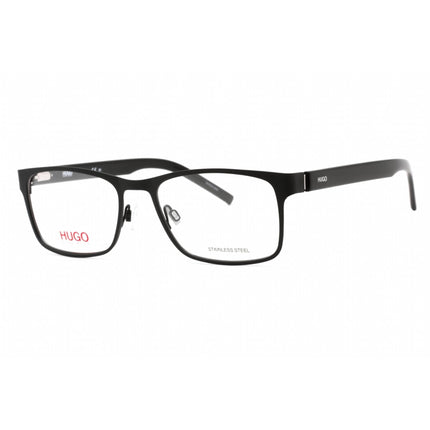 Hugo Men's Eyeglasses - Full Rim Matte Black Metal Rectangular Frame | HG 1015 0003 00 ,
