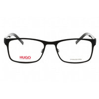 Hugo Men's Eyeglasses - Full Rim Matte Black Metal Rectangular Frame | HG 1015 0003 00 ,