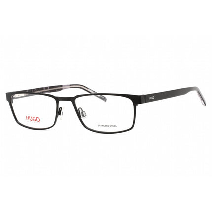 Hugo Men's Eyeglasses - Full Rim Matte Black Metal Rectangular Frame | HG 1075 0003 00 ,