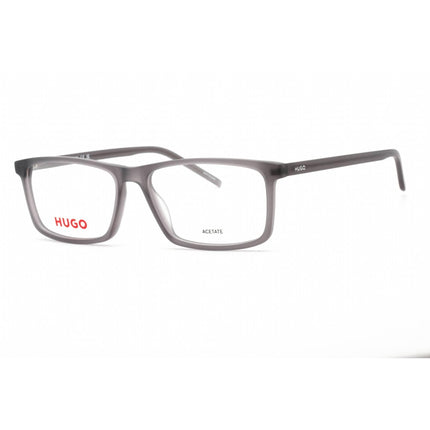 Hugo Men's Eyeglasses - Full Rim Matte Grey Rectangular Shape Frame | HG 1025 0RIW 00 ,