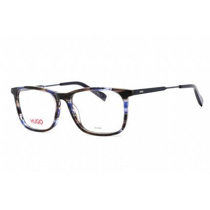 HUGO Men's Eyeglasses - Full Rim Striped Blue Rectangular Frame | HG 0307 AVS 00 ,
