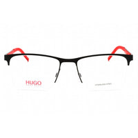 Hugo Men's Eyeglasses - Half Rim Matte Black Metal Rectangular Frame | HG 1142 0003 00 ,