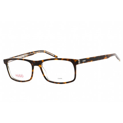 Hugo Men's Eyeglasses - Havana Crystal Acetate Rectangular Frame | HG 1004 0KRZ 00 ,