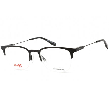 Hugo Men's Eyeglasses - Matte Black Rectangular Shaped Steel Frame | HG 0335 0003 00 ,