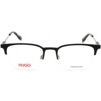 Hugo Men's Eyeglasses - Matte Black Rectangular Shaped Steel Frame | HG 0335 0003 00 ,