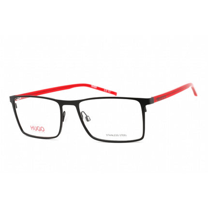 Hugo Men's Eyeglasses - Matte Black Stainless Steel Rectangular | HG 1056 0003 00 ,