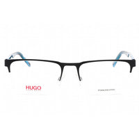 Hugo Men's Eyeglasses - Matte Blue Acetate/Metal Rectangular Frame | HG 1076 0FLL 00 ,