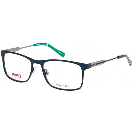 Hugo Men's Eyeglasses - Matte Blue and Grey Stainless Steel Frame | HG 0231 0FLL 00 ,