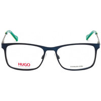 Hugo Men's Eyeglasses - Matte Blue and Grey Stainless Steel Frame | HG 0231 0FLL 00 ,