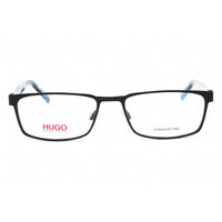 Hugo Men's Eyeglasses - Matte Blue Rectangular Frame Clear Demo Lens | HG 1075 0FLL 00 ,