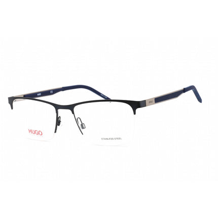 Hugo Men's Eyeglasses - Matte Blue Stainless Steel Rectangular Frame | HG 1142 0FLL 00 ,