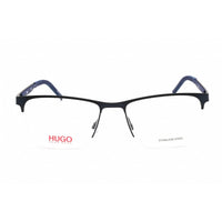 Hugo Men's Eyeglasses - Matte Blue Stainless Steel Rectangular Frame | HG 1142 0FLL 00 ,