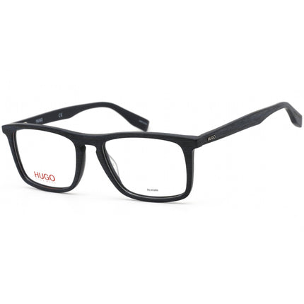 Hugo Men's Eyeglasses - Matte Blue Wood Rectangular Acetate Frame | HG 0322 02WF 00 ,