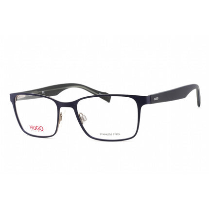 Hugo Men's Eyeglasses - Rectangular Blue/Grey Acetate/Metal Frame | HG 0183 04NZ 00 ,
