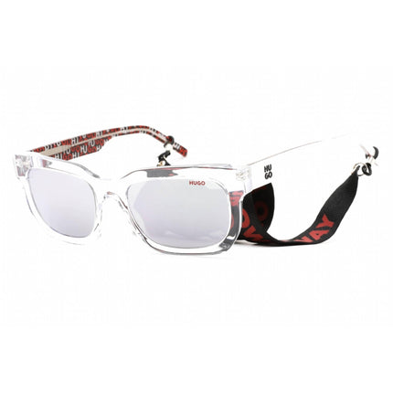 Hugo Men's Sunglasses - Crystal White Rectangular Plastic Frame | HG 1219/S 0HKN DC ,